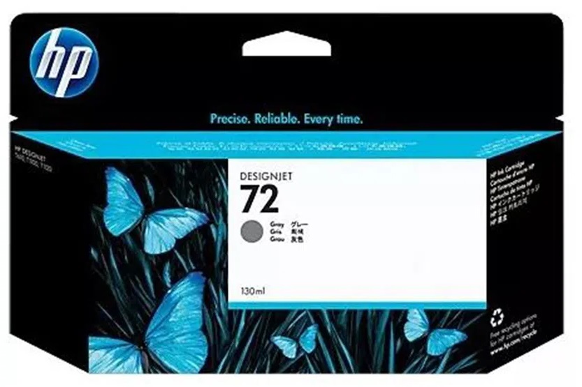Tinta HP  72 C9374A / Gris 130ml | 2405 - Tinta HP C9374A. Capacidad 130 ml. Plotters HP T610 T620 T770 T790 T795 T1100 T1120 T1200 T1300 T2300  