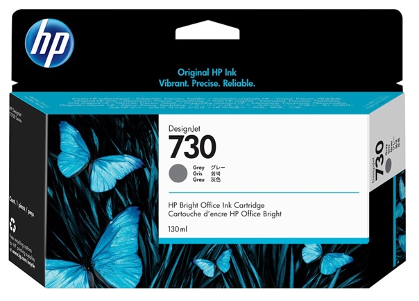 Tinta HP 730 P2V66A Gris / 130ml | 2405 - Cartuchos de Tinta Original HP P2V66A Gris de 130 ml.