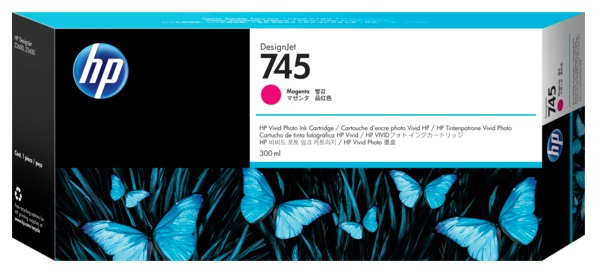 Tinta HP 745 F9K01A Magenta / 300ml | 2405 - Cartucho de Tinta Original HP 745 F9K01A Magenta de 300 ml.