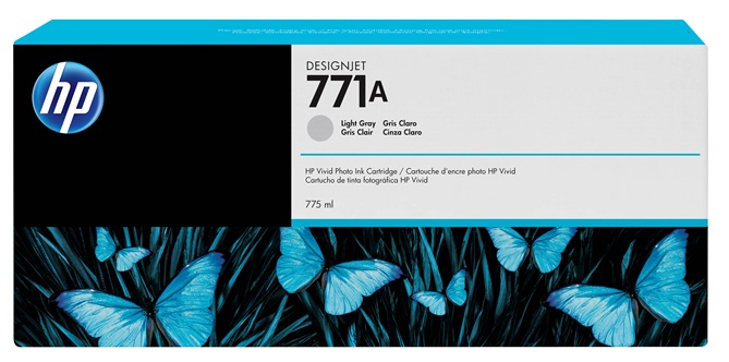 Tinta HP 771A B6Y22A Light Gray / 775ml | 2405 - Cartucho de Tinta HP 771A B6Y22A Light Gray de 775 ml.
