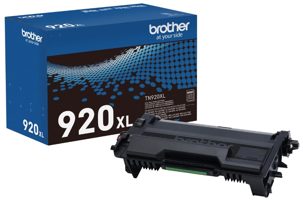 Toner Brother TN920XL / Negro 6k | 2503 - Toner Original Brother TN920XL Negro. Impresoras Compatibles: DCP-L5510 HL-EX415 HL-L5210 HL-L5215 HL-L6210 HL-L6310 HL-L6415 MFC-EX915 MFC-L5710 MFC-L5715 MFC-L5717 MFC-L5915 MFC-L6810 MFC-L6910 MFC-L6915 