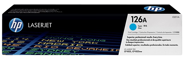 Toner HP 126A CE311A / Cian 1k | 2502 - Toner Original HP CE311A Cian. Rendimiento 1.000 Páginas al 5%. Impresoras Compatibles: HP LaserJet Pro CP1025 M175 M275 