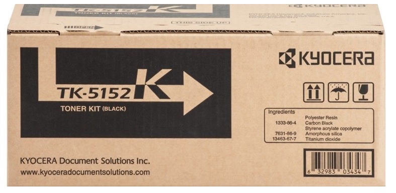 Toner Kyocera TK-5152K / Negro 12.000 Páginas | 2608 – Kyocera TK-5152K 1T02NS0US0 es un cartucho de tóner para impresoras Láser Kyocera. Color de impresión: Negro, Rendimiento estimado: 12.000 páginas, Cobertura de referencia: 5%