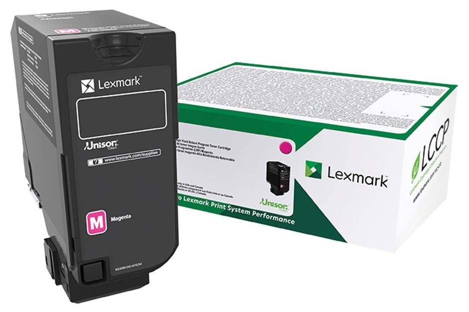 Toner Lexmark 74C0H30 / Magenta 12k | 2605 – Lexmark 74C0H30 es un cartucho de tóner de alto rendimiento diseñado para sistemas de impresión láser color con tecnología Unison, rendimiento de hasta 12000 páginas estándar según ISO/IEC 19798