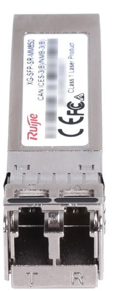 Transceiver SFP+ 10G  300m MMF / Ruijie XG-SFP-SR-MM850 | 2508 - Ruijie XG-SFP-SR-MM850 es un módulo transceptor óptico SFP+ 10G diseñado para enlaces de alta velocidad en redes de campus y centros de datos. Utiliza fibra multimodo y está optimizado