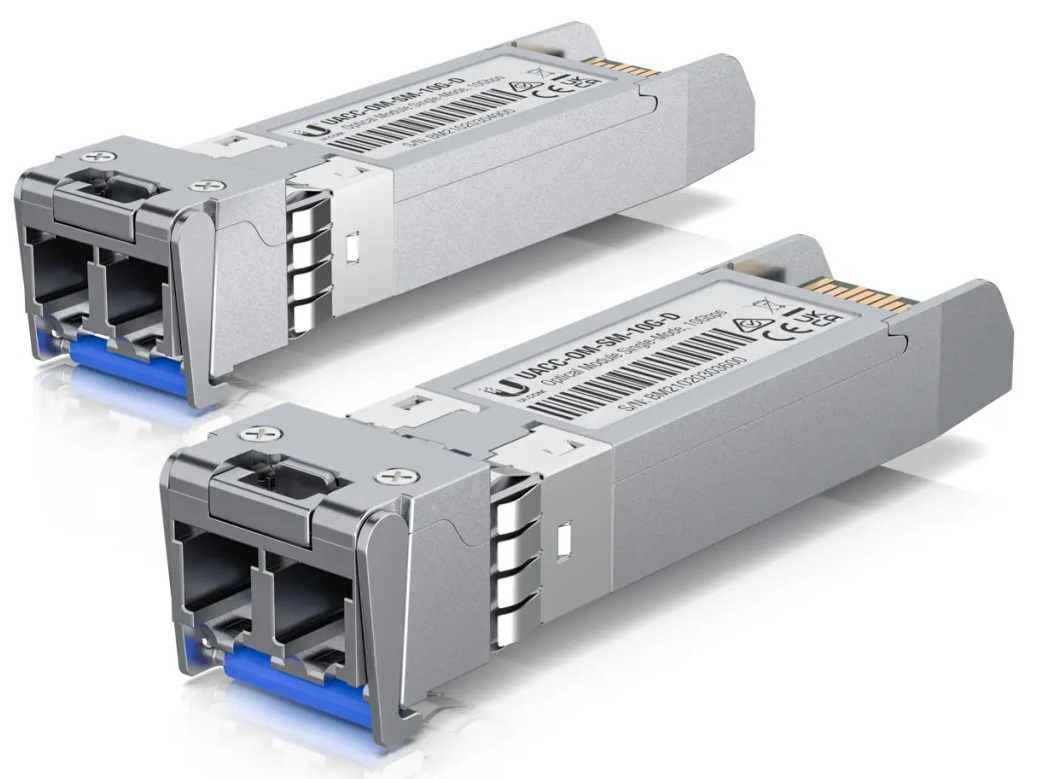 Ubiquiti UACC-OM-SM-10G-D-2 / Transceiver SMF 10G 10 km | 2606 – Ubiquiti UACC-OM-SM-10G-D-2 Módulo transceptor óptico diseñado para enlaces de fibra de larga distancia, alta demanda de velocidad y baja latencia, Compatible con switches y gateway