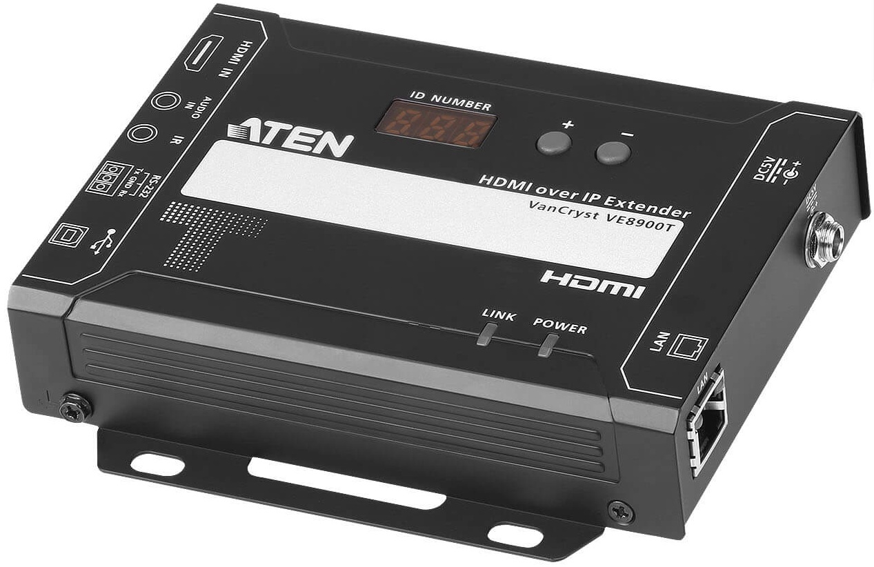 Transmisor HDMI sobre IP / ATEN VE8900T | 2603 - ATEN VE8900T es un transmisor de video sobre IP diseñado para extender señales digitales de alta definición mediante redes Gigabit Ethernet, soporta resoluciones de hasta 1080p a 60 Hz y 4K a 30 Hz