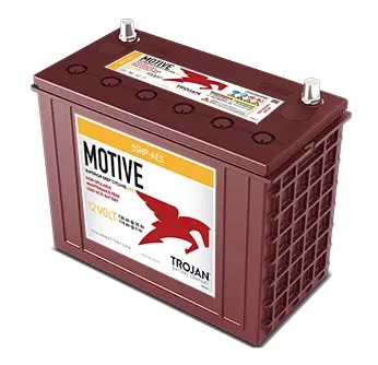 Batería AGM ciclo profundo / Trojan 5SHP-AES | 2607 – Trojan MOTIVE 5SHP-AES Batería AGM ciclo profundo libre de mantenimiento de 12V y Formato DIN optimizada para equipos de limpieza de pisos. Tecnología: VRLA AGM (AES), Capacidad C20: 130AH
