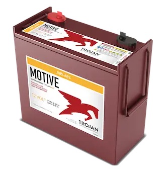 Batería AGM ciclo profundo / Trojan J185-AES | 2607 – Trojan MOTIVE J185-AES es una batería VRLA AGM de ciclo profundo libre de mantenimiento de 12V, optimizada para equipos de limpieza de pisos. Capacidad C20: 175 Ah, Ciclos al 100% DoD: 1200