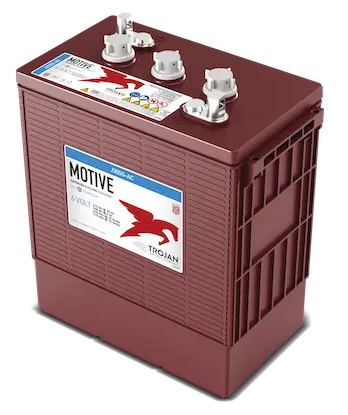 Batería de plomo-ácido inundada / Trojan J305G-AC | 2607 – Trojan MOTIVE J305G-AC Batería ciclo profundo plomo-ácido inundada 6V para aplicaciones de plataformas elevadoras, equipos de limpieza de pisos y manejo de materiales. Tecnología: Plomo Acido