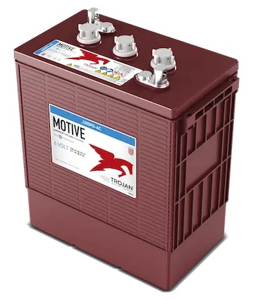 Batería de plomo-ácido inundada / Trojan J305P-AC | 2607 – Trojan MOTIVE J305P-AC Batería ciclo profundo plomo-ácido inundada 6V para aplicaciones de plataformas elevadoras, equipos de limpieza de pisos y manejo de materiales. Tecnología: Plomo Acido