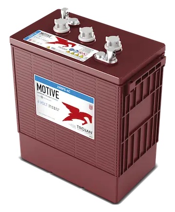 Batería de plomo-ácido inundada / Trojan J305PG-AC | 2607 – Trojan MOTIVE J305PG-AC Batería ciclo profundo plomo-ácido inundada 6V para aplicaciones de plataformas elevadoras, equipos de limpieza de pisos y manejo de materiales. Tecnología: Plomo Acido