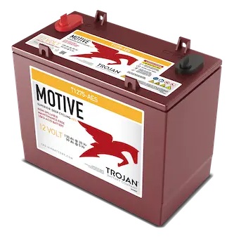 Batería AGM ciclo profundo / Trojan T1275-AES | 2607 – Trojan MOTIVE T1275-AES es una batería VRLA AGM ciclo profundo libre de mantenimiento de 12V, optimizada para plataformas elevadoras, carros de golf, vehículos utilitarios y equipos de limpieza