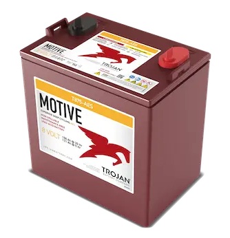 Batería AGM ciclo profundo / Trojan T875-AES | 2607 – Trojan MOTIVE T875-AES es una batería AGM VRLA de ciclo profundo libre de mantenimiento de 8V optimizada para aplicaciones de carros de golf, vehículos utilitarios, plataformas elevadoras