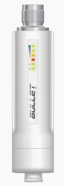 Ubiquiti BULLETM2-HP / Radio airMAX | 2606 – Ubiquiti BULLETM2-HP Radio diseñado para enlaces inalámbricos exteriores, Dispone de puerto RJ-45, Conector de radiofrecuencia tipo N macho integrado, Frecuencia de operación 2.4GHz, Transferencia 100 Mbps