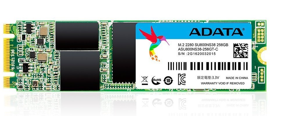 SSD  256GB M.2 2280 SATA / ADATA Ultimate SU800 | 2306 - ASU800NS38-256GT-C / Unidad de Estado Solido de 256GB, Formato M.2 2280, Flash NAND 3D, Interface SATA 6 Gb/s, Velocidad de Lectura/Escritura:  560 / 520 MB/s, ASU800NS38-256GT-C
