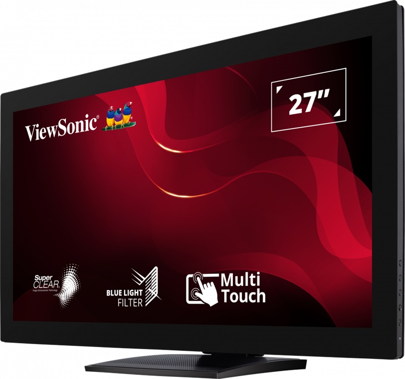 ViewSonic TD2760 / Monitor Táctil 27'' FHD | 2505 - Monitor ViewSonic TD2760 de 27'' Full HD con Tecnología de paneles Multi-Touch MVA capacitivos de 10-Puntos  y Tecnologías Flicker-Free & Blue Light Filter ayudan a eliminar la fatiga visual, Interfaces