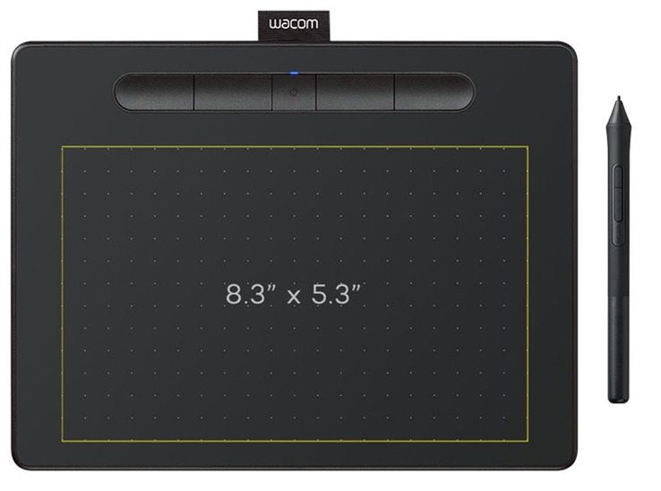Wacom Intuos CTL6100WLK0 / 10'' | 2205 - Tableta Wacom Intuos Wireless Graphics Drawing Tablet con software adicional incluido, Área activa 215.90 x 134.62 mm, 4096 Niveles de sensibilidad a la presión, Conectividad USB y Bluetooth 4.2, 4 ExpressKeys 