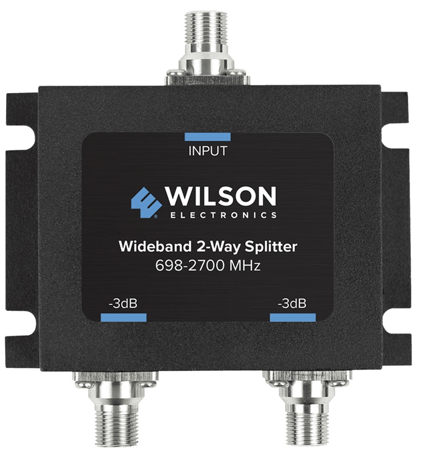 Divisor de Potencia / WilsonPro 859-957 | 2410 - Splitter de 2 vías con conectores N hembra para uso en sistemas de distribución de señal. Rango de Frecuencia 698 – 2700 MHz, Potencia 50W, Impedancia 50 Ohm, Pérdida por puerto: -3 dB 859957  