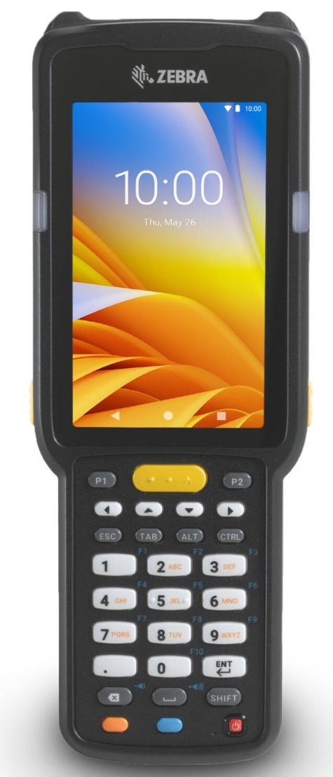 Terminal Portátil / Zebra MC3300x | 2607 – Zebra MC3300x MC330L-GE4EG4RW Terminal móvil empresarial tipo pistola diseñada para aplicaciones de almacén, logística, manufactura e inventario. Pantalla de 4'' WVGA, Procesador Qualcomm Snapdragon 660