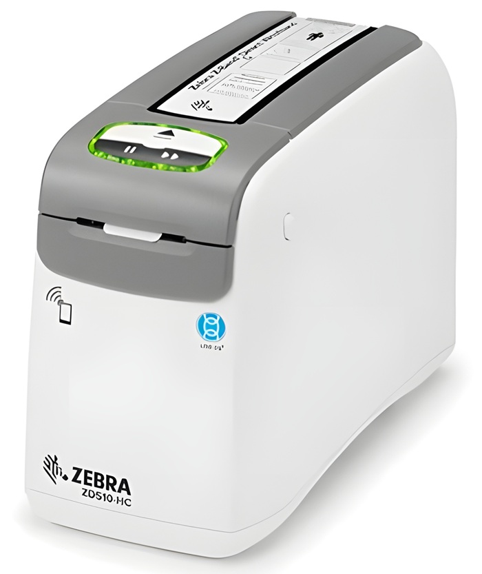 Impresora de Brazaletes / Zebra ZD510-HC | 2607 – Zebra ZD510-HC ZD51013-D01E00FZ Impresora de brazaletes diseñada para hospitales, clínicas y aplicaciones de identificación. Tecnología térmica directa, Resolución 300 dpi, Velocidad 102 mm/s